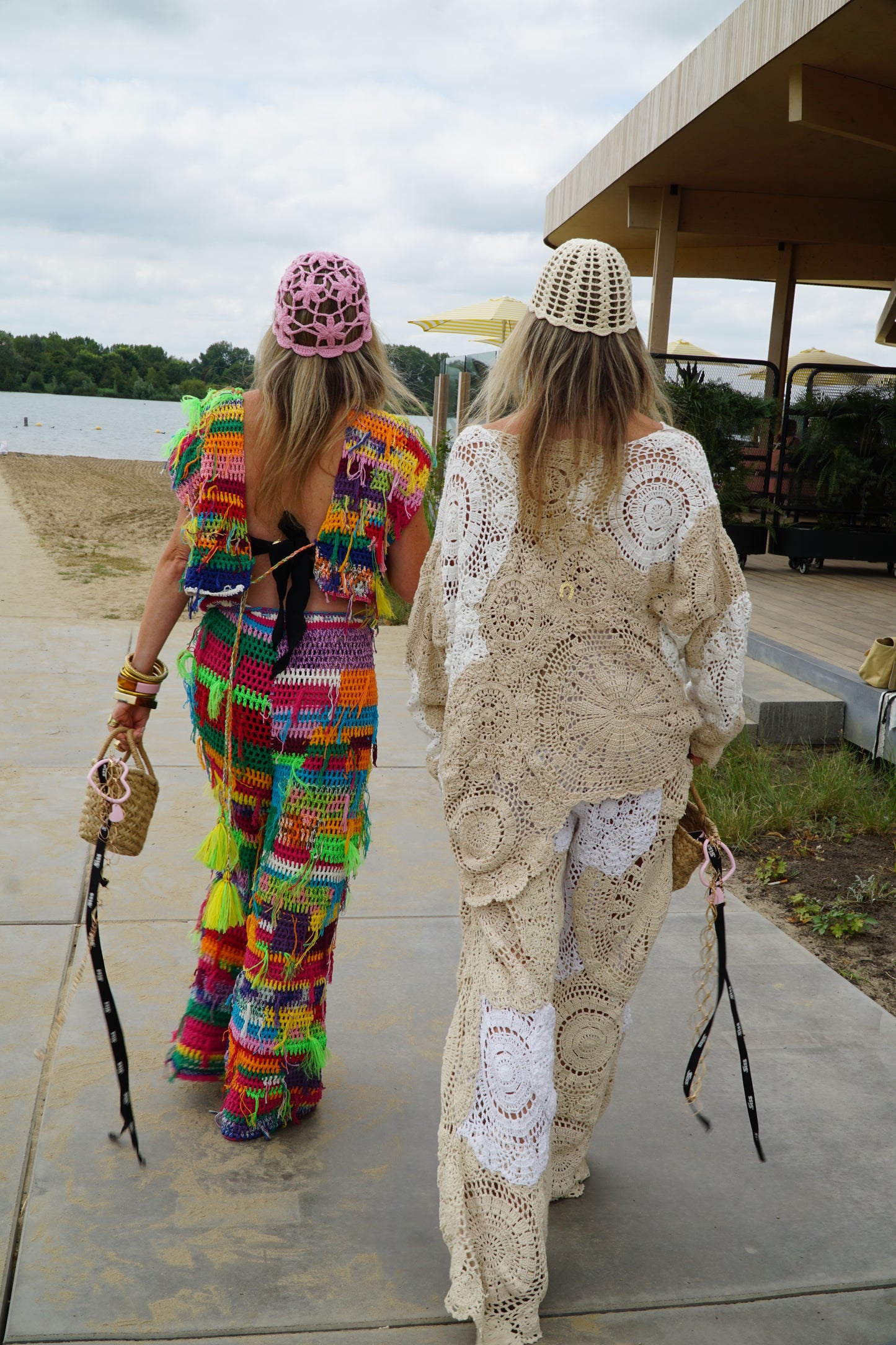 Bohème oversized crochet vest