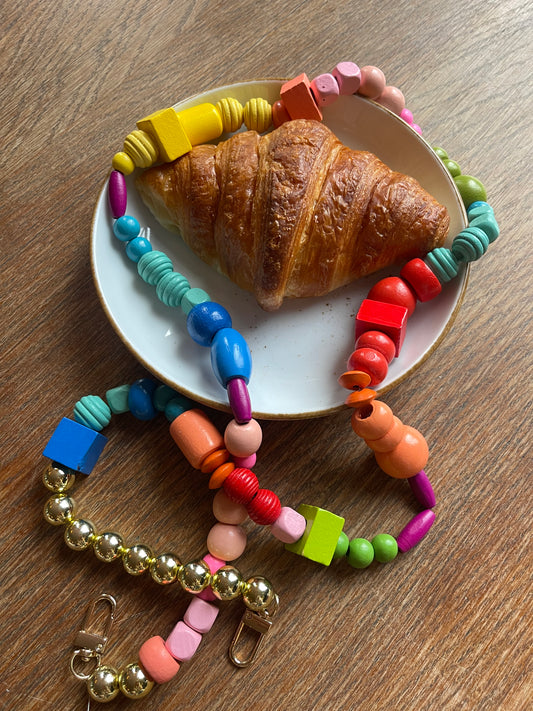 New York beads phone and bag necklace
