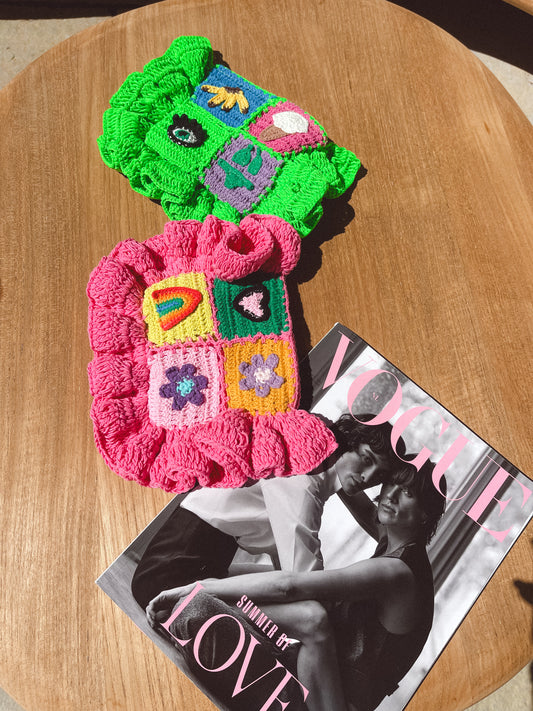 Mademoiselle crochet ruffle purse