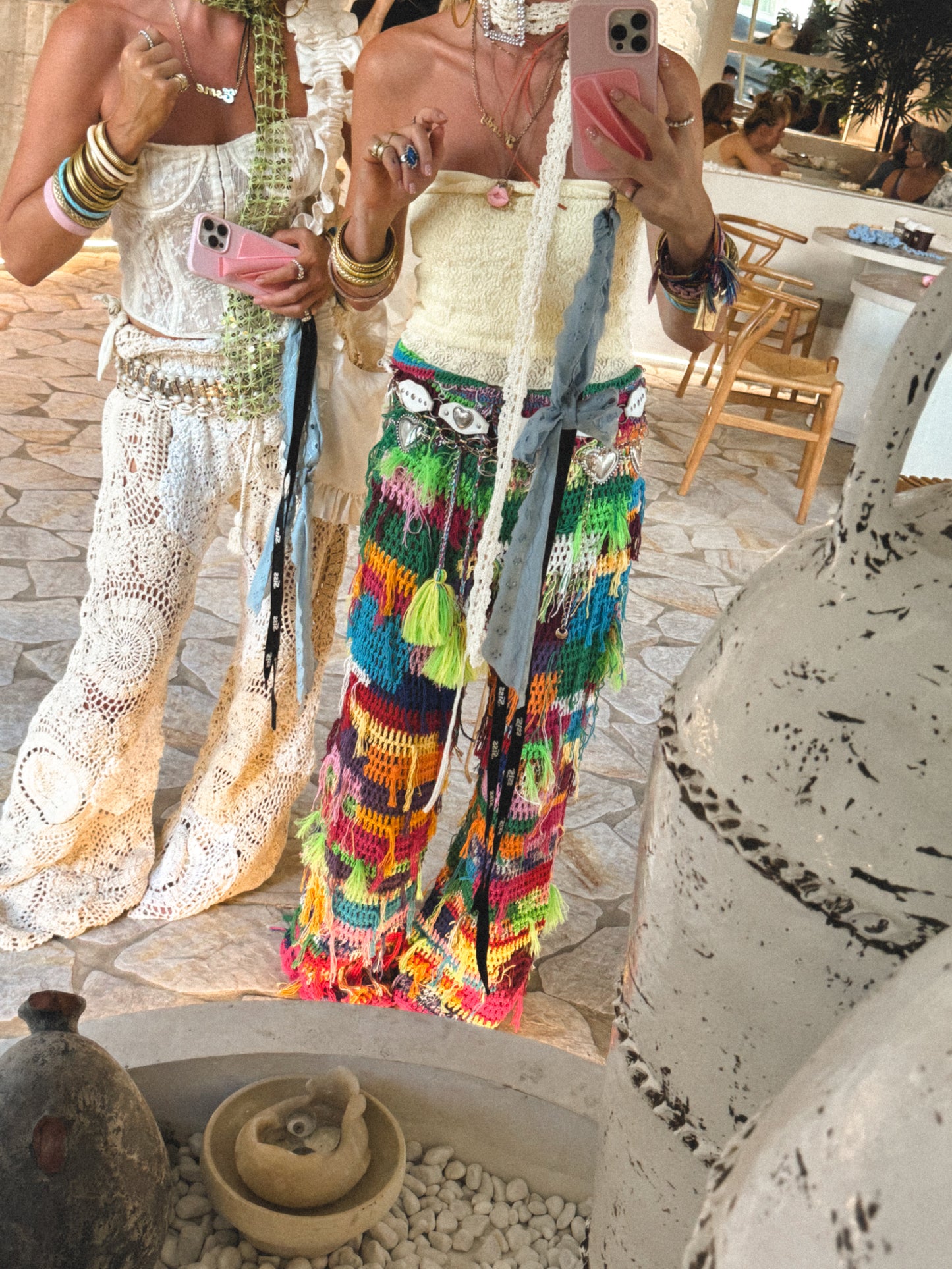 Bohème oversized crochet pants