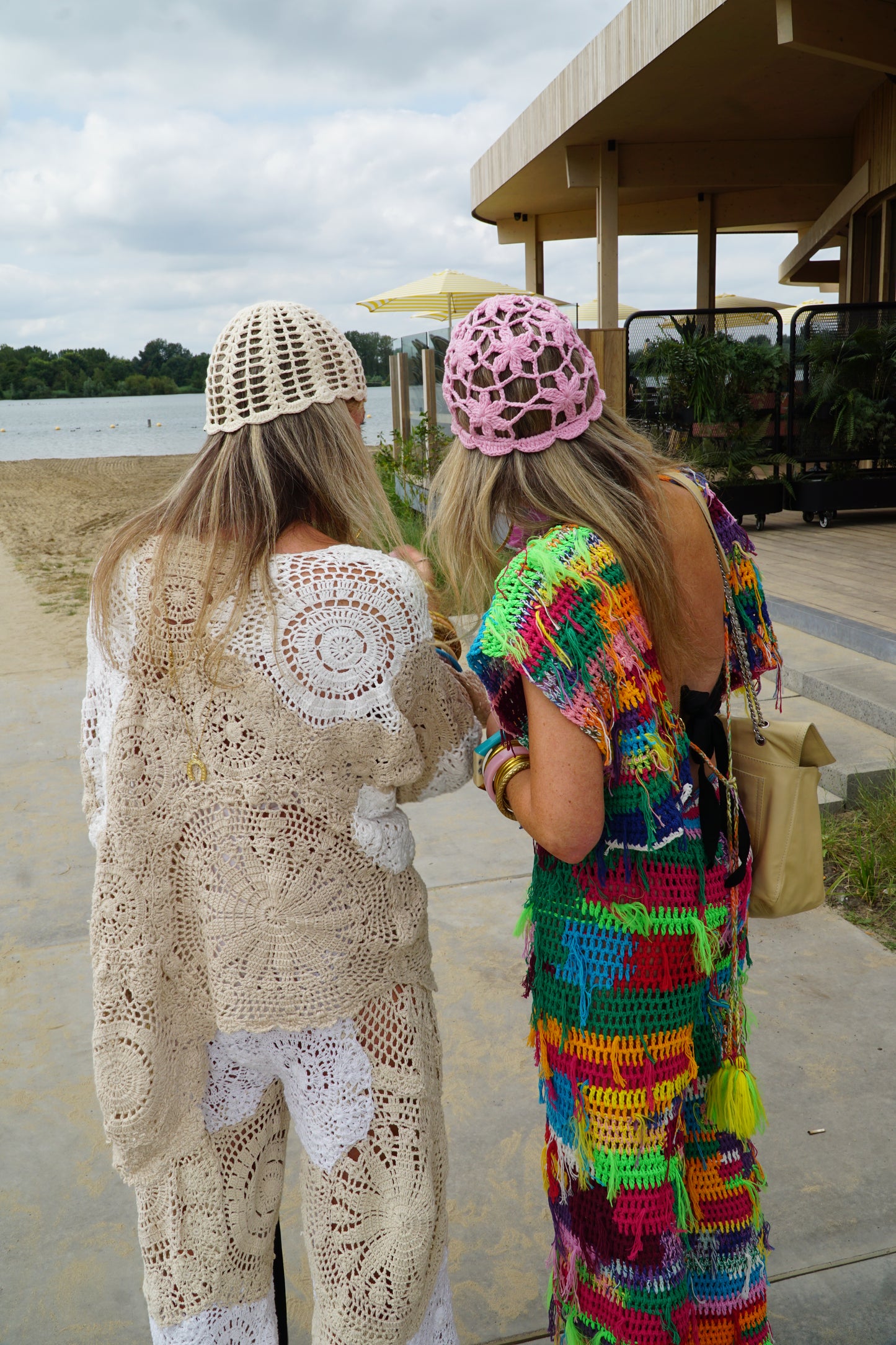 Bohème oversized crochet vest