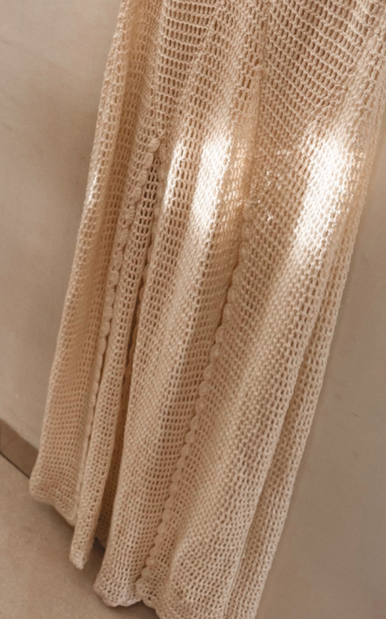 True love crochet maxi slit dress