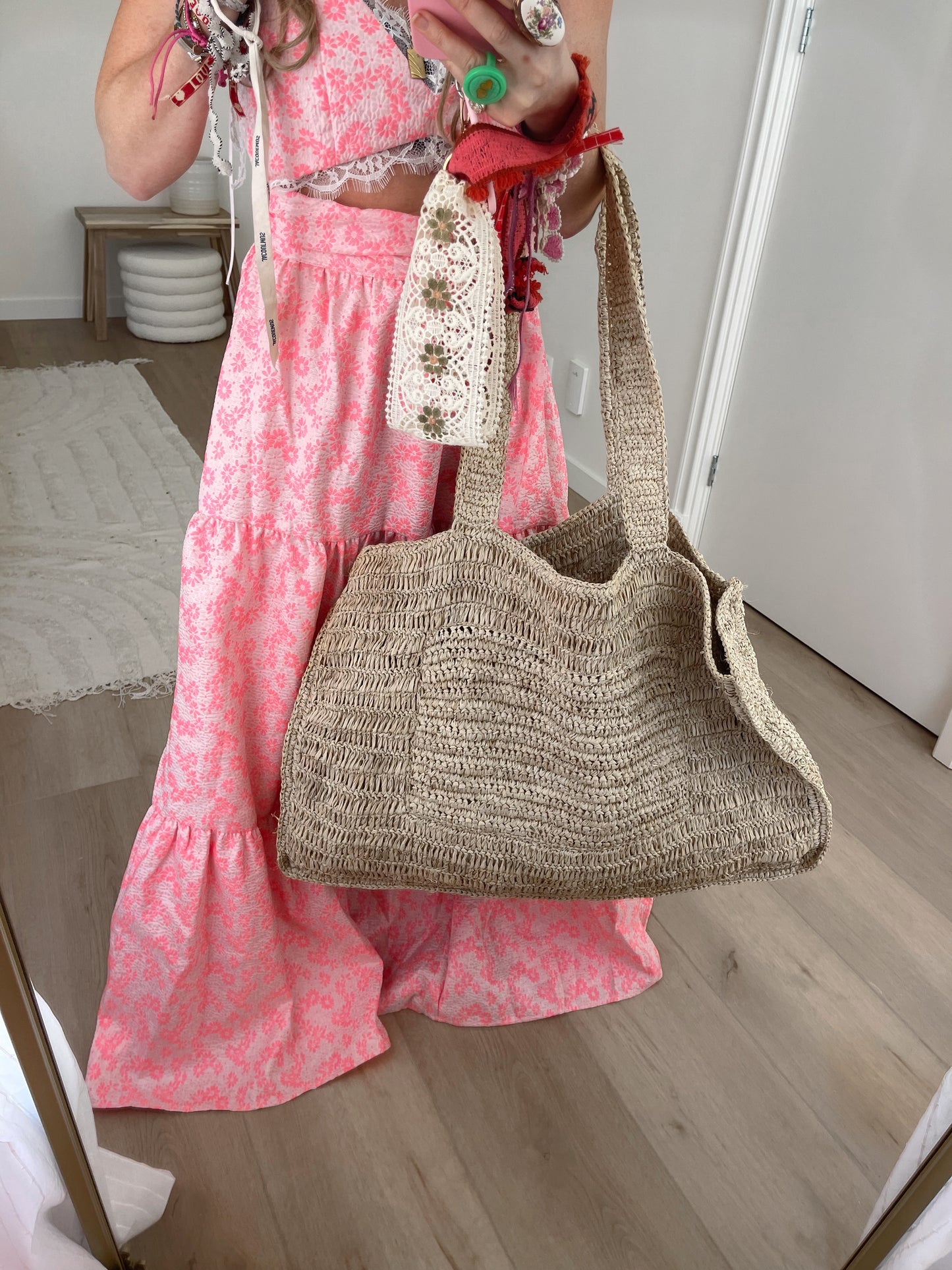 RAFFIA BEACH BAG