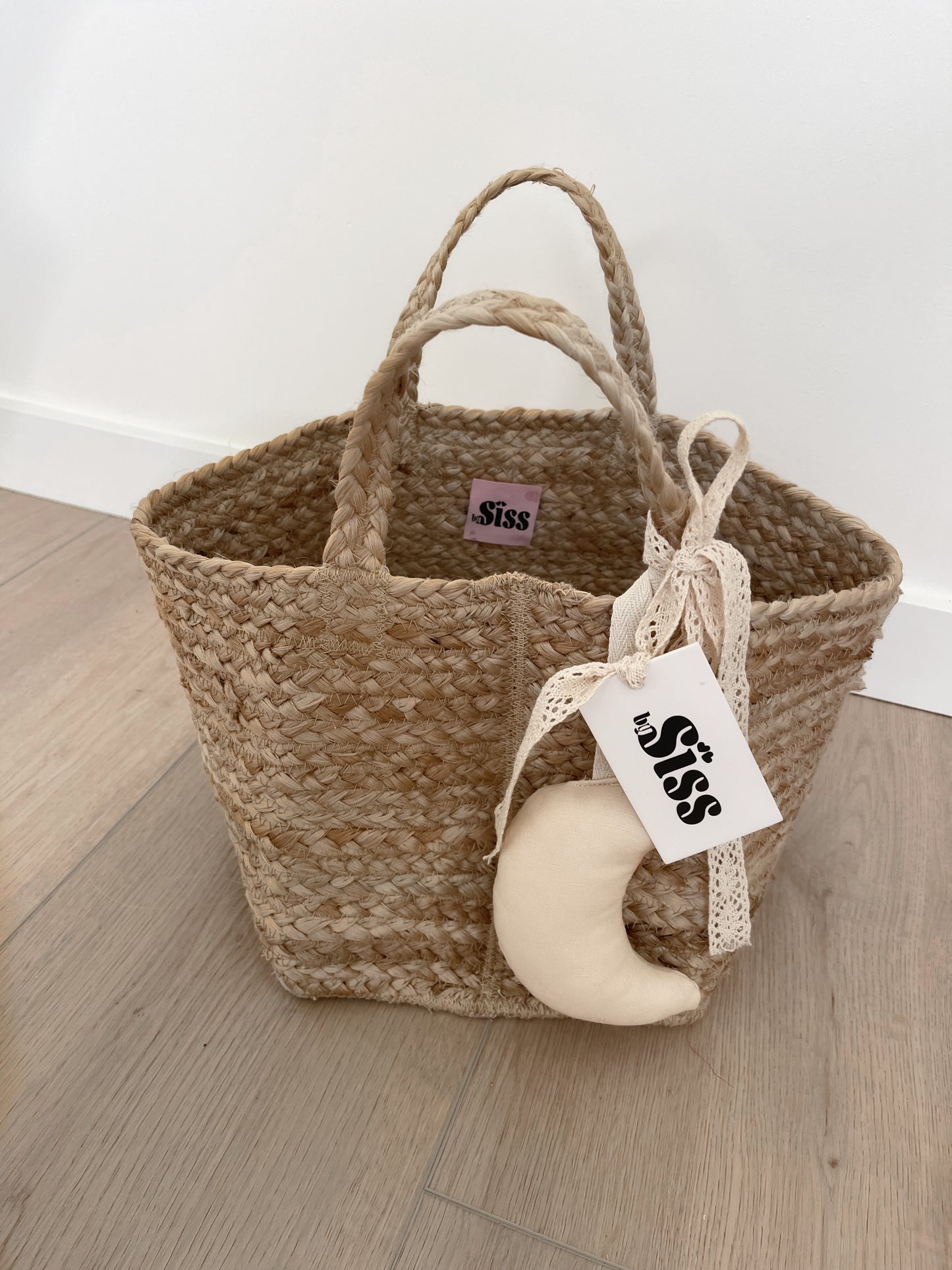 High tea mini basket bag - raffia